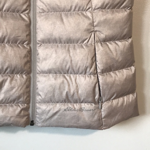 Eddie Bauer Womens Goose Down Puffer Vest Jacket Size XS Light Gray - Picture 3 of 11